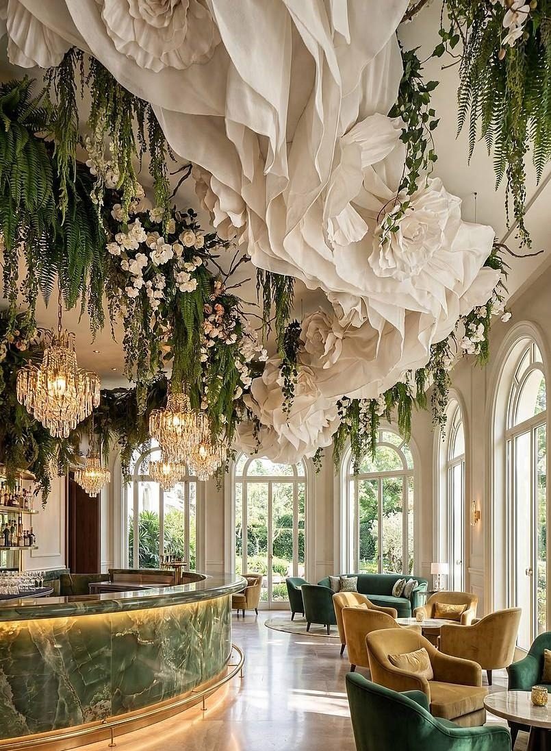 A sculptural metal ceiling by The Stellar Kraft